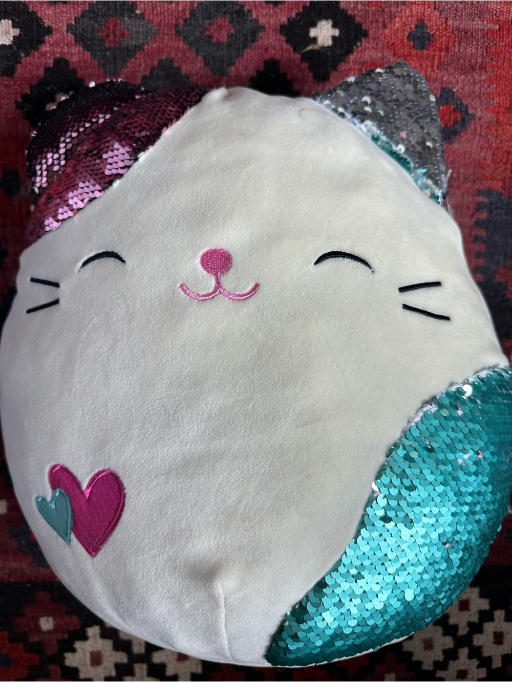 Squishmallows Sequin Cat Plush – 12”